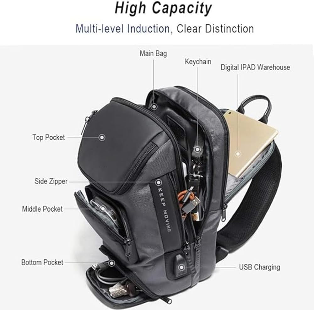 Backpack Sling Bag Crossbody Casual Shoulder Backpack