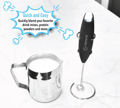 Milk Frother Wand Mixer, Mini Electric Whisk for Coffee