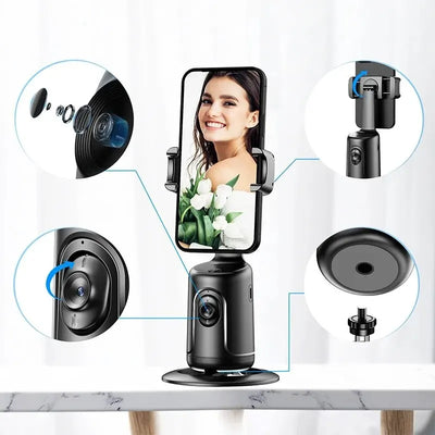 360 Auto Face Tracking Gimbal AI Phone Holder For Smartphone